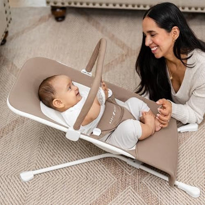 New Baby Delight Highland Portable Bouncer (Organic Mocha) - Kidsy