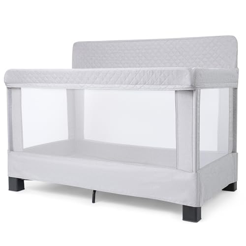 New Baby Delight Horizon Full Size Crib (Grey) - Kidsy
