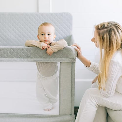 New Baby Delight Horizon Full Size Crib (Grey) - Kidsy