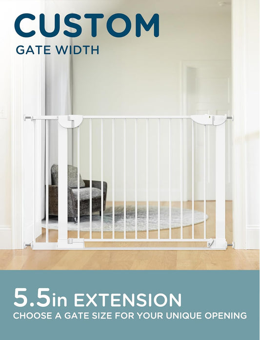 New Baby Delight SizeWise™ Pressure Mounted Metal Gate Extension 5.5" - Kidsy