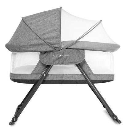 New Baby Delight Slumber Deluxe Rocking Bassinet (Charcoal Tweed) - Kidsy
