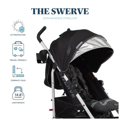 New Baby Delight Swerve Stroller Lightweight for Travel & Everyday (Black) - Kidsy