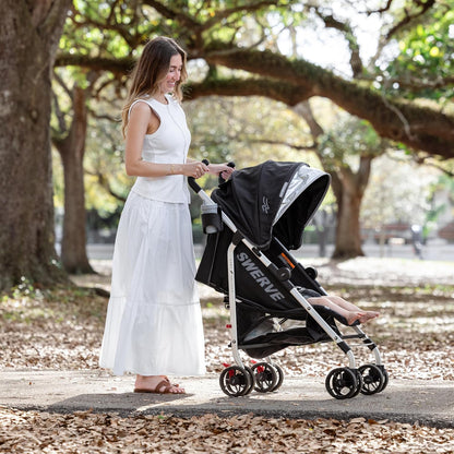 New Baby Delight Swerve Stroller Lightweight for Travel & Everyday (Black) - Kidsy