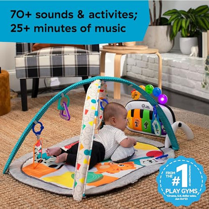 New Baby Einstein 4-in-1 Kickin' Tunes Music and Language Play Gym and Piano Tummy Time Activity Mat - Kidsy