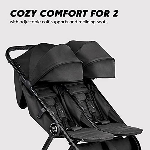 New Baby Jogger City Tour 2 Double Stroller (Jet Black) - Kidsy