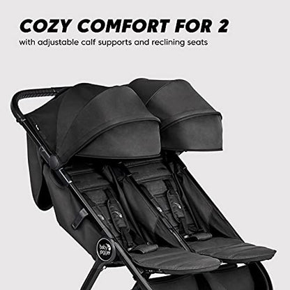 New Baby Jogger City Tour 2 Double Stroller (Jet Black) - Kidsy