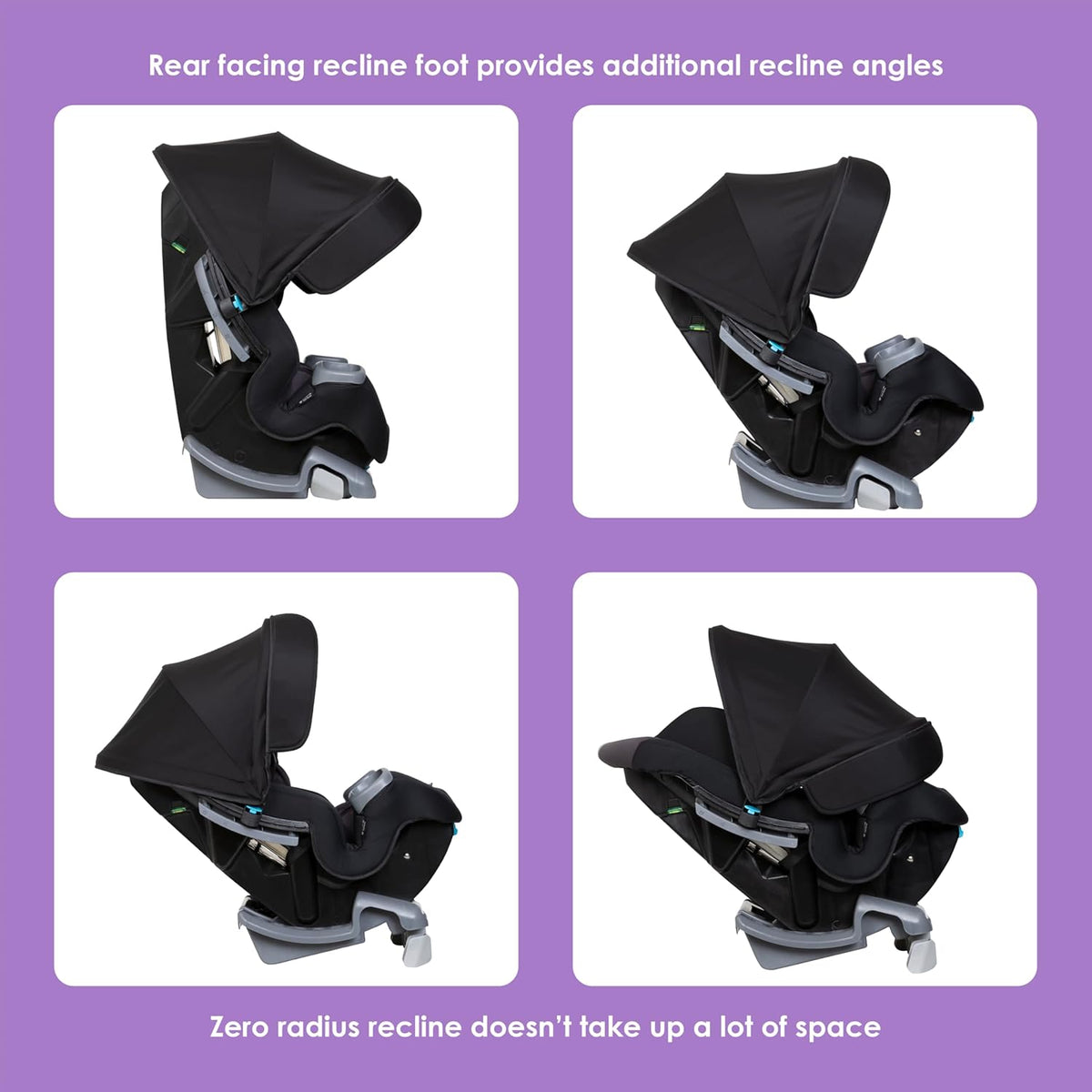 New Baby Trend Cover Me 4 - in - 1 Convertible Car Seat (Dark Moon) - Kidsy