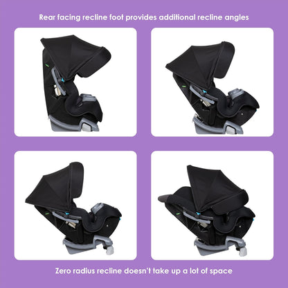 New Baby Trend Cover Me 4 - in - 1 Convertible Car Seat (Dark Moon) - Kidsy