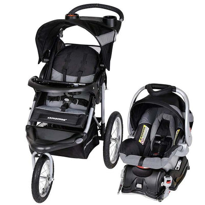 New Baby Trend Expedition Jogger Travel System with EZ Flex - Loc Infant Car Seat (Millenium White) - Kidsy