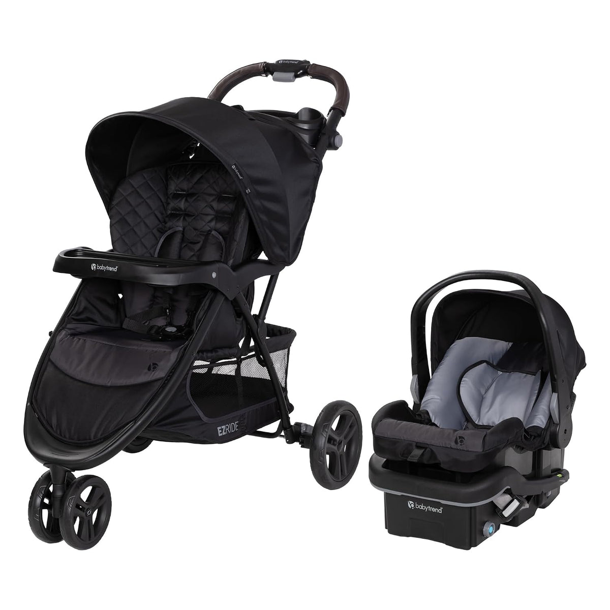 New Baby Trend EZ Ride DLX Stroller Travel System (Dash Midnight)