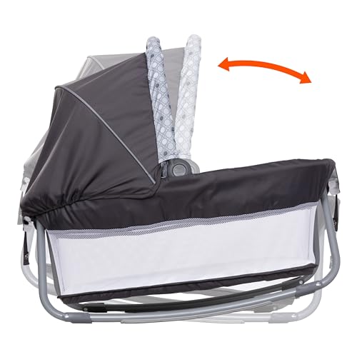 New Baby Trend Nursery Den Playard with Rocking Cradle (Pebble Stone) - Kidsy