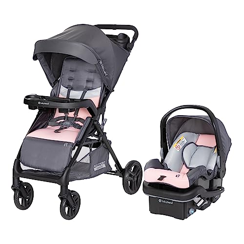 New Baby Trend Passport Bassinet Travel System with EZ - Lift PLUS Car Seat (Dash Pink) - Kidsy