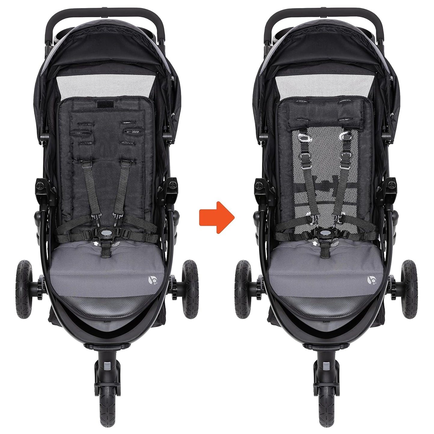New Baby Trend Passport Seasons All - Terrain Stroller Travel System with EZ - Lift Plus Infant Car Seat (Dash Grey) - Kidsy