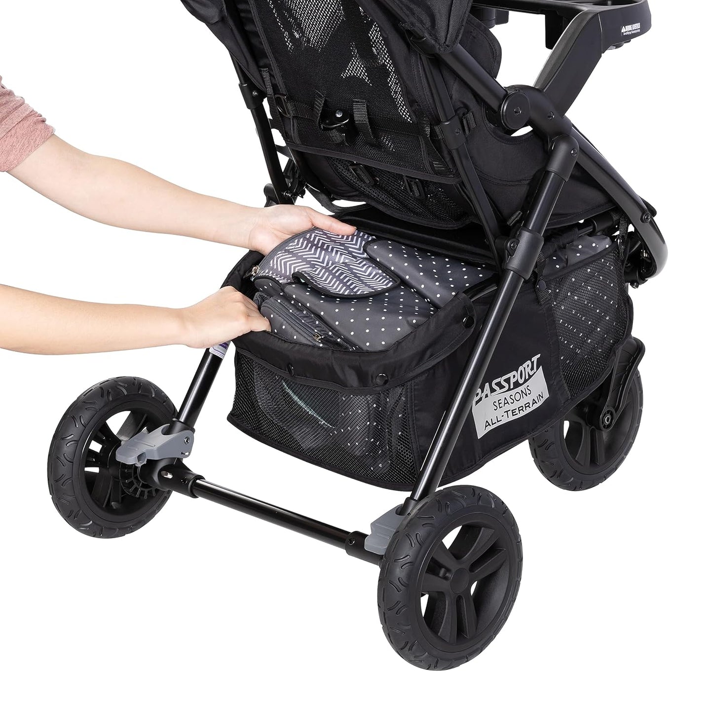 New Baby Trend Passport Seasons All - Terrain Stroller Travel System with EZ - Lift Plus Infant Car Seat (Dash Grey) - Kidsy
