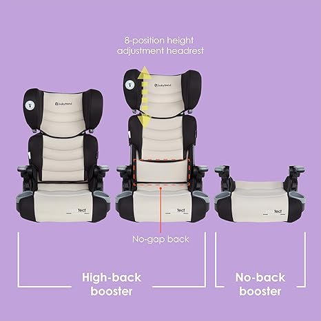 New Baby Trend Protect 2 - in - 1 Booster Car Seat (Dash Tan) - Kidsy