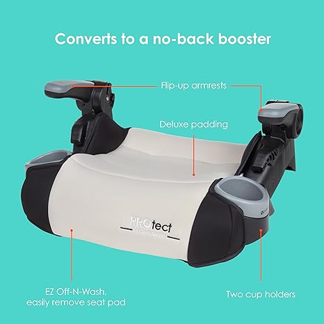 New Baby Trend Protect 2 - in - 1 Booster Car Seat (Dash Tan) - Kidsy