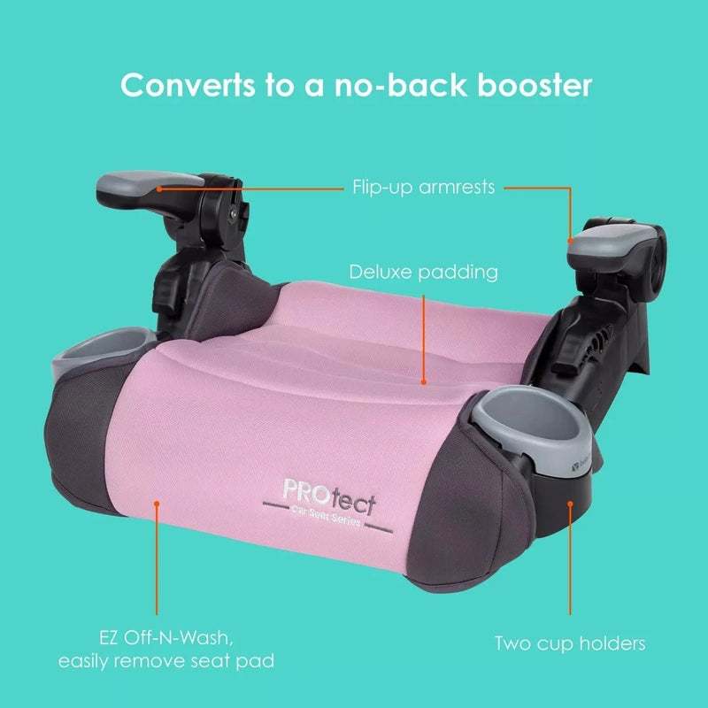 New Baby Trend Protect 2 - in - 1 Folding Booster Car Seat (Dash Rose) - Kidsy