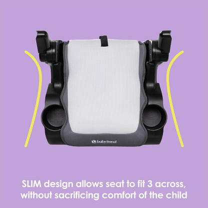 New Baby Trend Protect Slim Backless Booster (Madrid Gray) - Kidsy