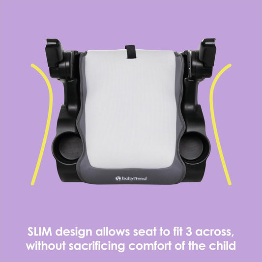 New Baby Trend Protect Slim Backless Booster (Madrid Gray) - Kidsy