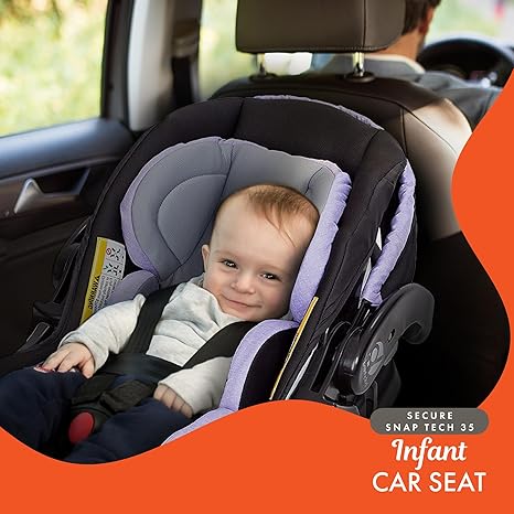 New Baby Trend Snap Tech 35 Infant Car Seat (Lavender Ice) - Kidsy