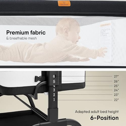 New BabyBond 3 - in - 1 Bassinet Bedside Sleeper (Black) - Kidsy