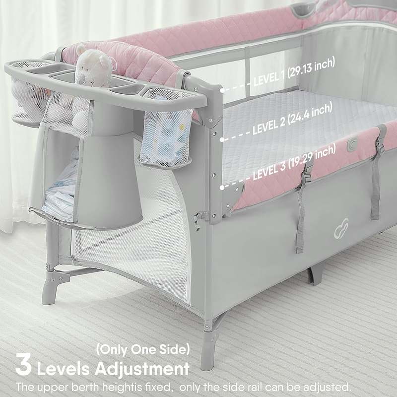 New BabyBond Baby Bassinet Bedside Crib (Pink) - Kidsy