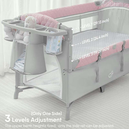 New BabyBond Baby Bassinet Bedside Crib (Pink) - Kidsy