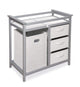 New Badger Basket Modern Baby Changing Table (Gray and White) - Kidsy