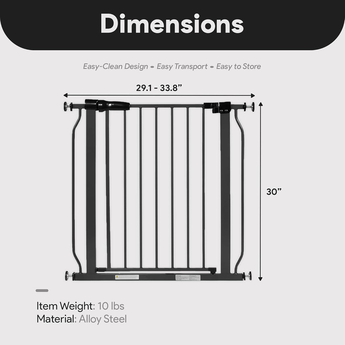 New BalanceFrom Easy Walk - Thru Safety Gate 30 Inch Tall (Graphite) - Kidsy