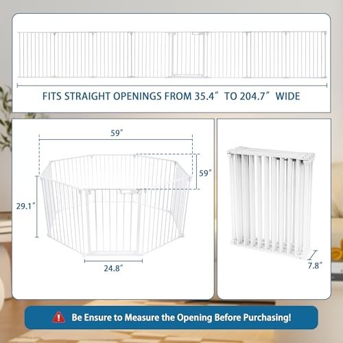 New BalanceFrom Easy Walk-Thru Safety Gate (36-Inch Tall, 205-Inch Wide - White) - Kidsy