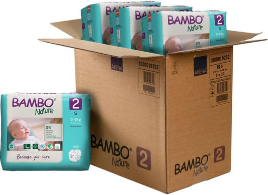 New Bambo Nature Hypoallergenic Baby Diapers (Size 2, 120 Count) - Kidsy