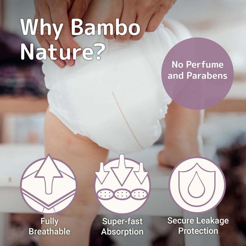 New Bambo Nature Hypoallergenic Baby Diapers Size 4, 162 - Count - Kidsy