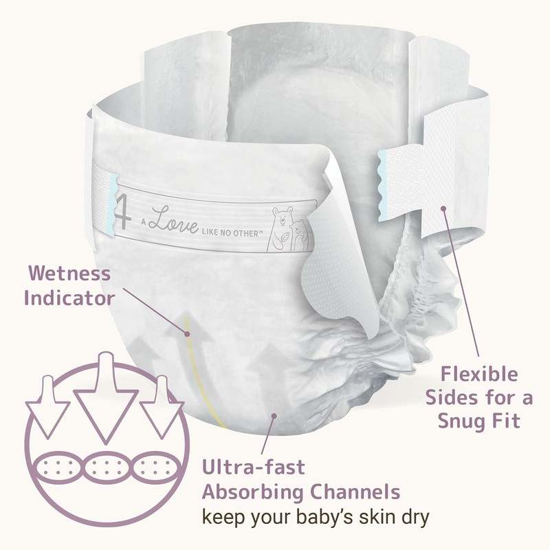 New Bambo Nature Hypoallergenic Baby Diapers Size 4, 162 - Count - Kidsy