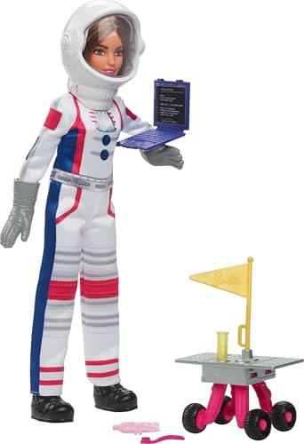New Barbie 65th Anniversary Astronaut Doll & Accessories (Brunette) - Kidsy