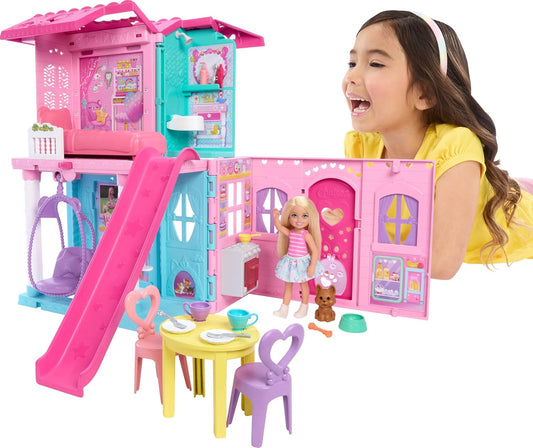 New Barbie Chelsea Pop - Up Dollhouse Playset with Doll & Accessories - Kidsy