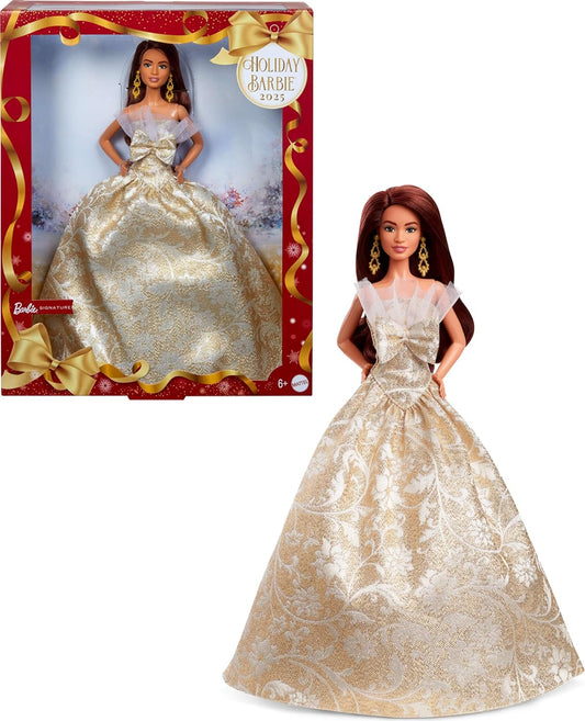 New Barbie Signature 2025 Holiday Fashion Doll (Silver & Gold Gown) - Kidsy
