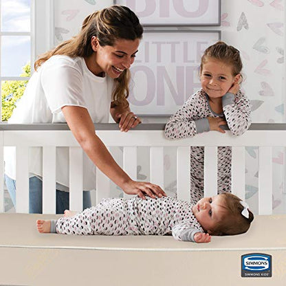 New Beautyrest Beginnings Sleepy Whispers Ultra Deluxe 2 - in - 1 Innerspring Crib and Toddler Mattress - Kidsy
