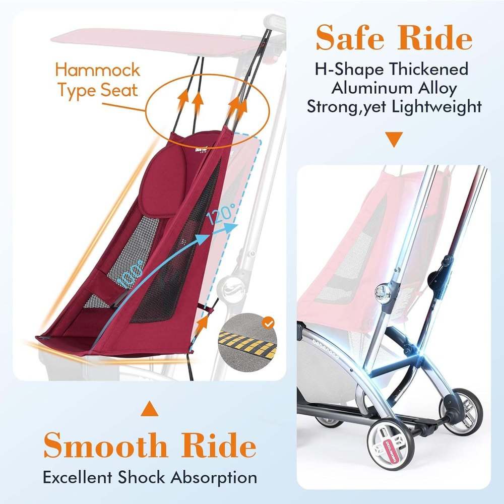 New Beberoad Love R1 Auto - Folding Ultra Lightweight Double Stroller (Black) - Kidsy