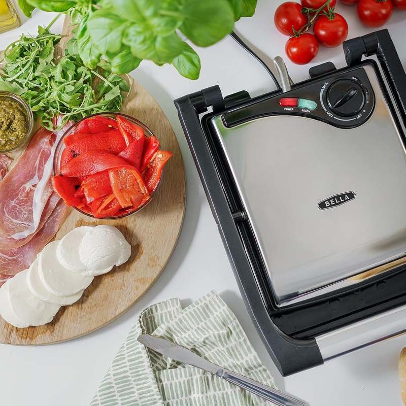 New Bella Electric Panini Press & Sandwich Grill 1400W (Silver) - Kidsy