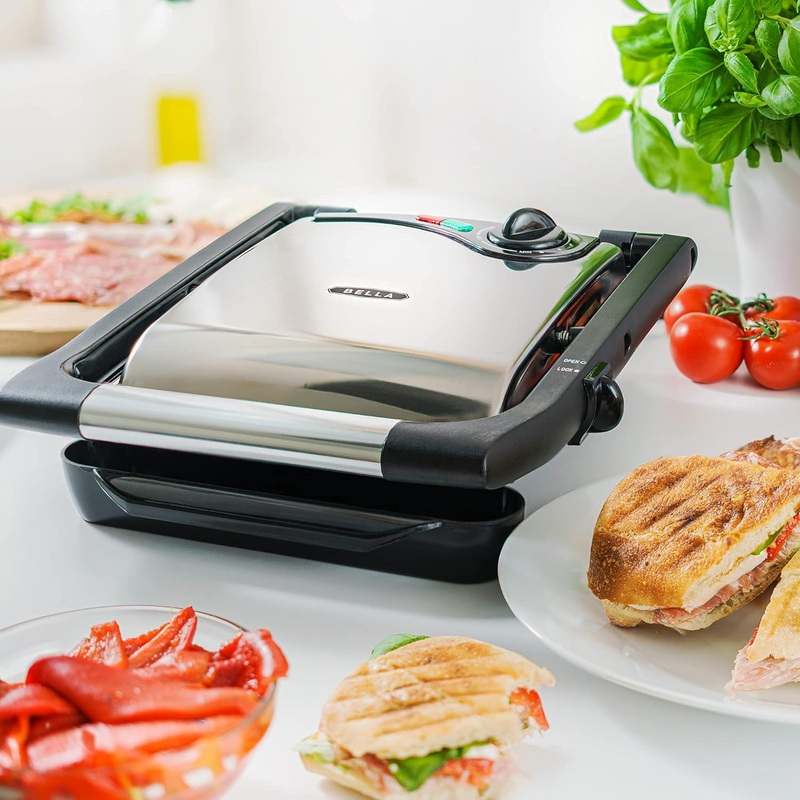 New Bella Electric Panini Press & Sandwich Grill 1400W (Silver) - Kidsy