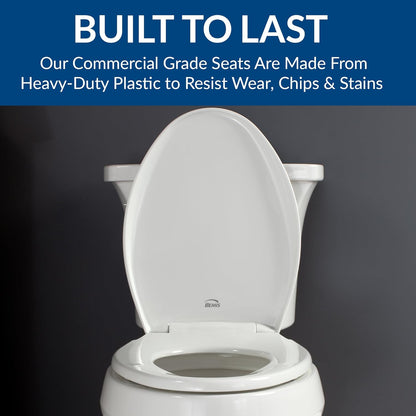 New Bemis 790TDGSL Plastic Elongated Slow-Close Toilet Seat (White) - Kidsy