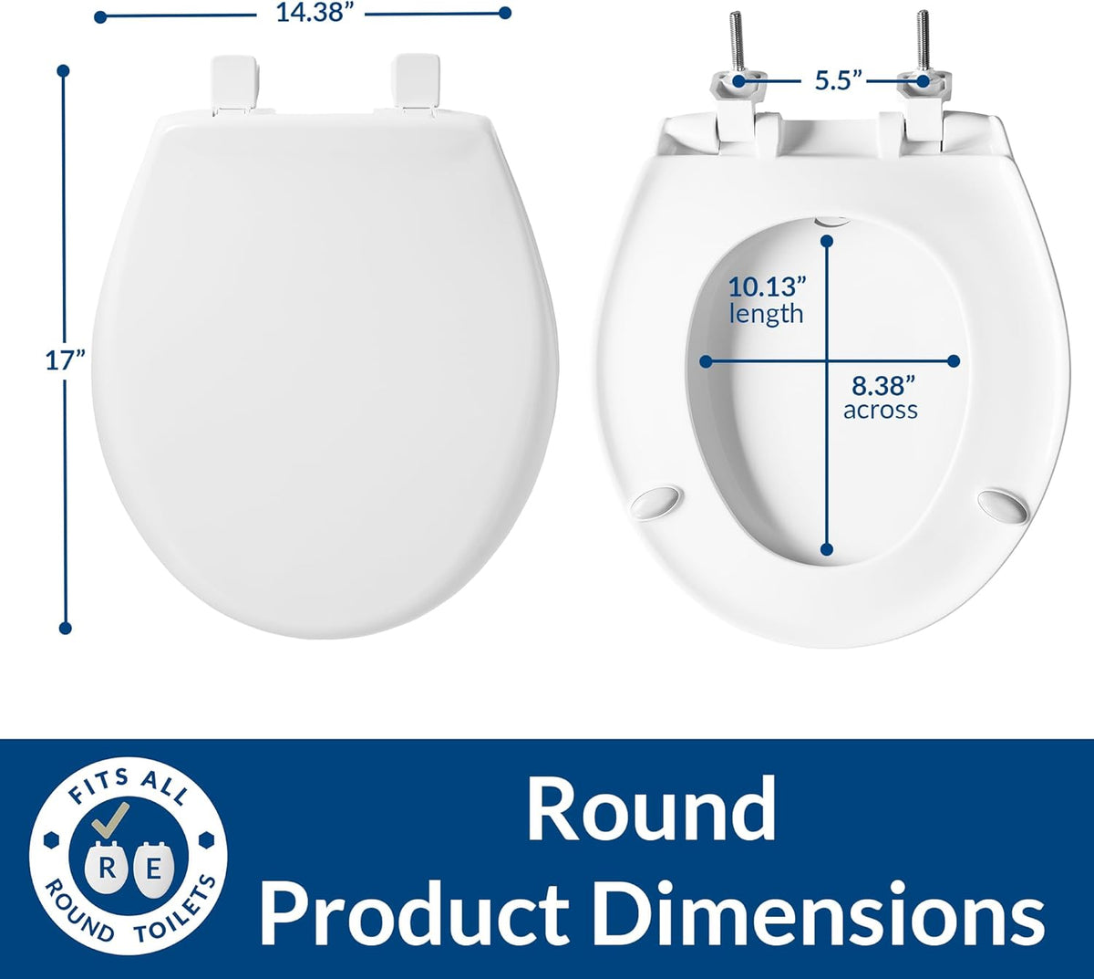 New Bemis 790TDGSL Plastic Elongated Slow-Close Toilet Seat (White) - Kidsy