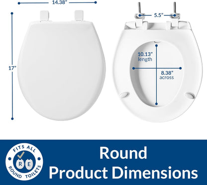 New Bemis 790TDGSL Plastic Elongated Slow-Close Toilet Seat (White) - Kidsy