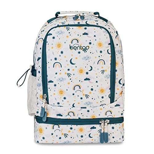 New Bentgo Kids 2 - in - 1 Backpack & Insulated Lunch Bag (Friendly Skies) - Kidsy