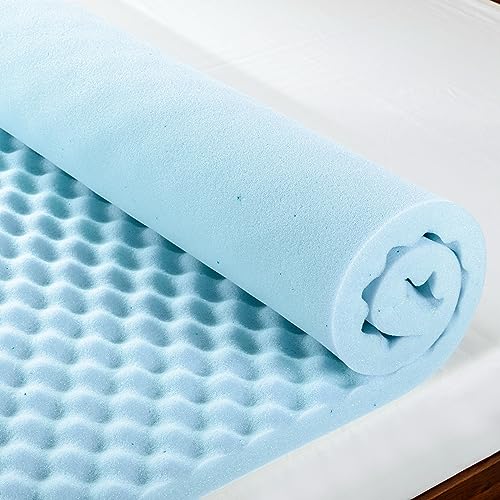 New Best Price Mattress 2" Egg Crate Memory Foam (Blue)(Twin) - Kidsy