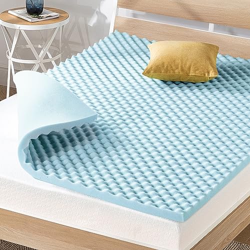 New Best Price Mattress 2" Egg Crate Memory Foam (Blue)(Twin) - Kidsy