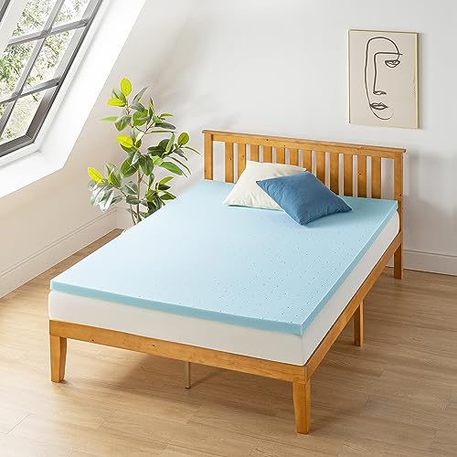 New Best Price Mattress 2 Inch Ventilated Memory Foam Mattress Topper (Queen - Blue) - Kidsy