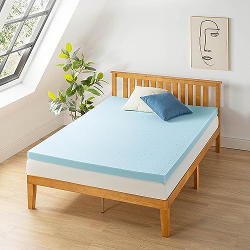 New Best Price Mattress 3 Inch Ventilated Memory Foam Mattress Topper (Queen Blue) - Kidsy