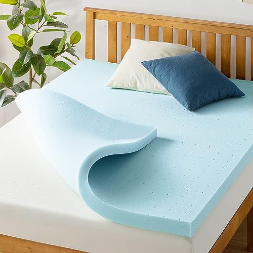 New Best Price Mattress 3 Inch Ventilated Memory Foam Mattress Topper (Queen Blue) - Kidsy