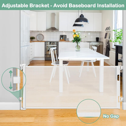 New Betertek Adjustable Gate (33" X 55", White) - Kidsy